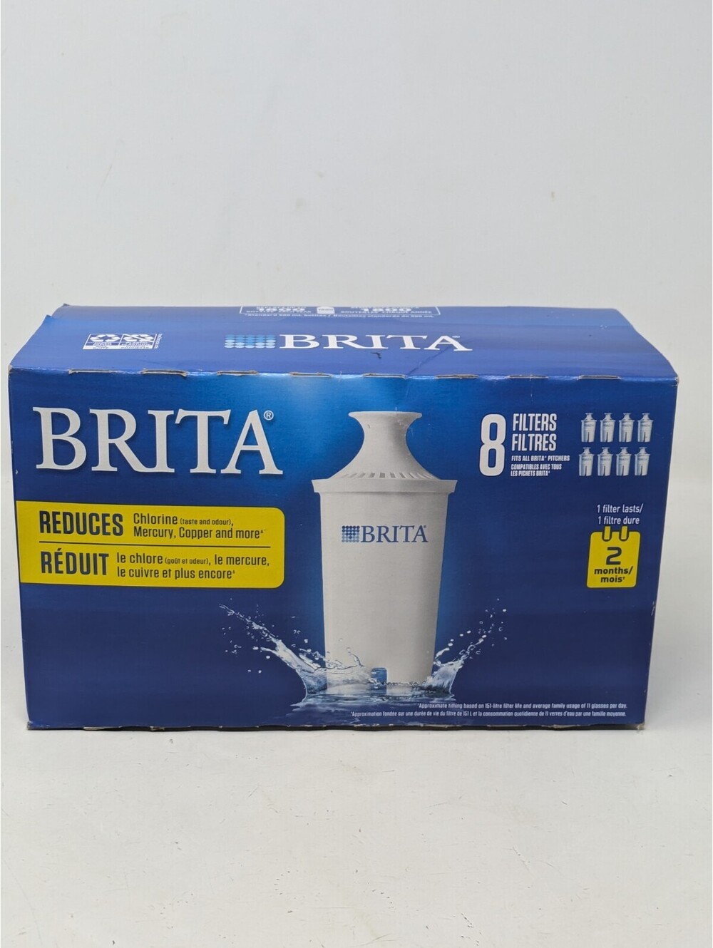 Brita Pitcher Replacement Filters 8 Count Value Pack  New/Sealed